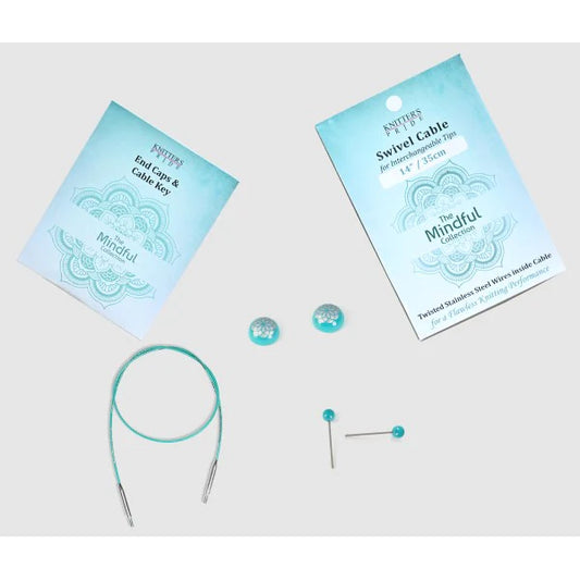 Mindful Swivel interchangeable cords by Knitter's Pride